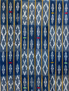Handcrafted Textiles - Artisan Designed - Handcrafted African Art Textiles - Home Decor - Living Spaces - Mix Colors - Bold Patterns - Traditional Designs - African Culture - This Tie Dyed Baule Indigo Ikat Cloth is an essential for any vintage decor enthusiast. Crafted in an unique tie dye ikat-style pattern, this fabric features a beautiful indigo dye and is perfect for creating a one-of-a-kind addition to your home decor. Length: 57” Width: 38”