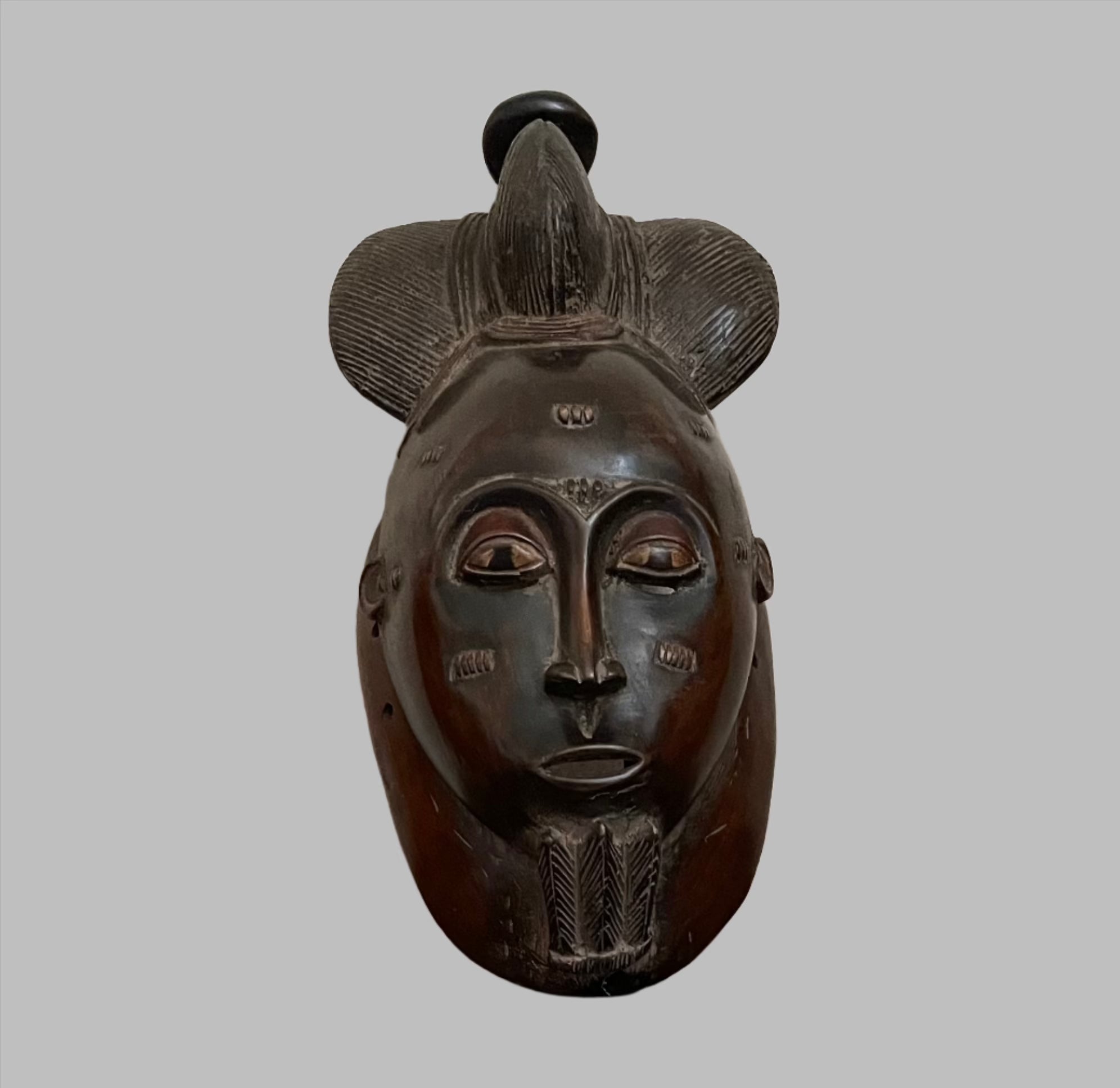 Masks - African Art; Handcrafted; Handmade;Baule Mask Carved Wood, Wall Decor African Mask